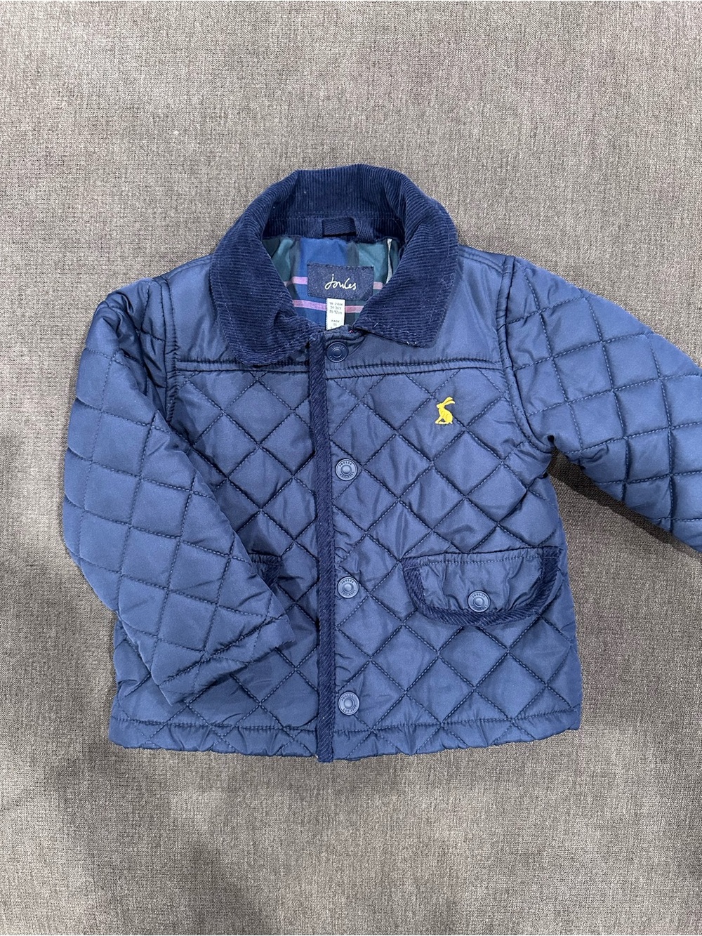 Joules Milford Quilted Toddler Jacket - Navy